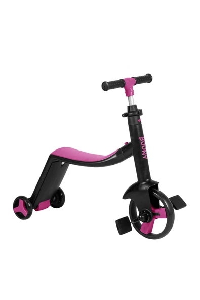Çekirdek Zeka Boony Pembe Çocuk Scooter- Bisiklet 1 Ürün 3 Özellik 50 Kg Taşıma Kapasiteli - 5
