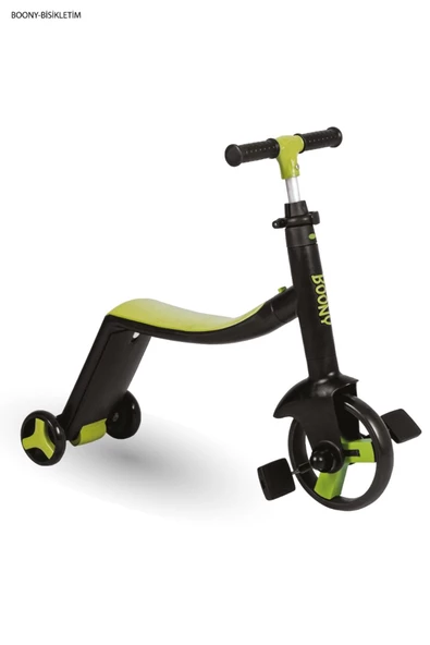 Çekirdek Zeka Boony Yeşil Çocuk Scooter- Bisiklet 1 Ürün 3 Özellik 50 Kg Taşıma Kapasiteli - Resim 2