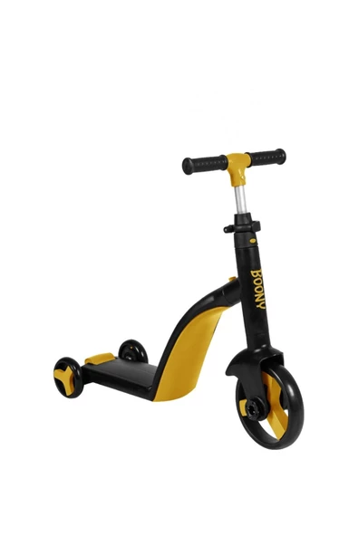 Çekirdek Zeka Boony Sarı Çocuk Scooter- Bisiklet 1 Ürün 3 Özellik 50 Kg Taşıma Kapasiteli
