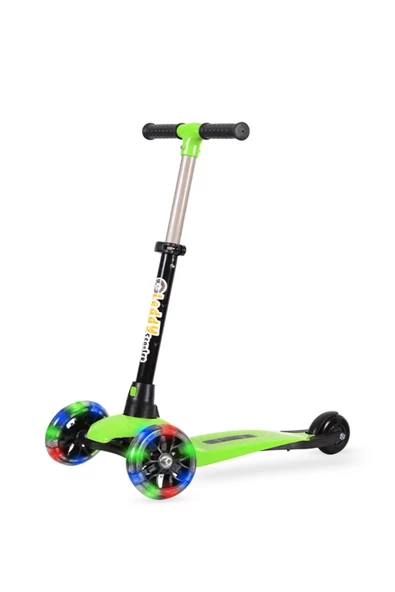 Leddy Scooter Leddy Yeşil Led Işıklı 3 Tekerlekli Scooter Max 50 Kg - 2