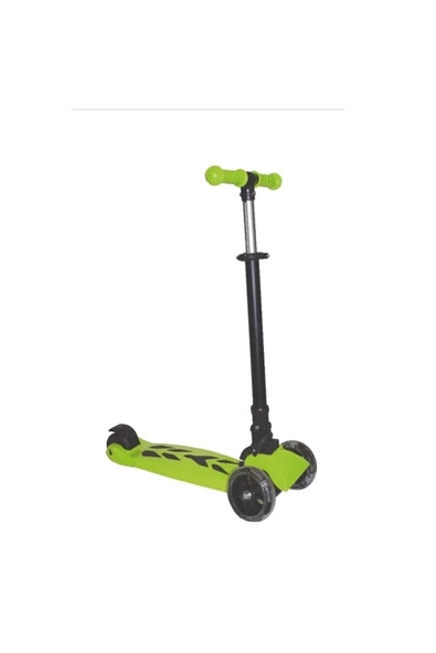 Winky Sct02 Üç Tekerlekli Işıklı Katlanabilir Gövde Scooter Yeşil