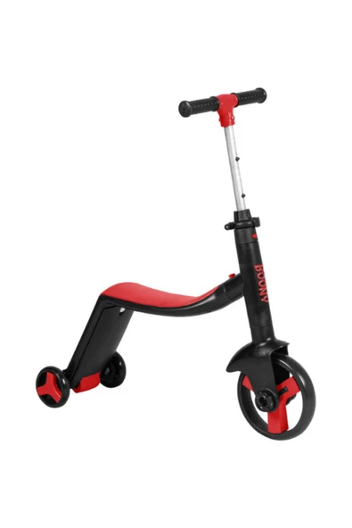 Pratikall 50 Kg Boony Scooter Kırmızı Manuel Katlanabilir 3 Kırmızı ürün görseli