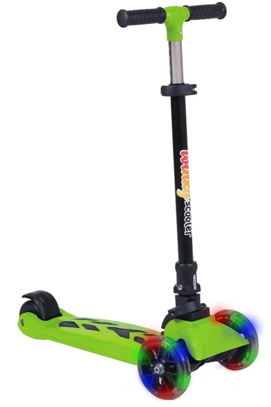Winky Led Işıklı 3 Tekerli Katlanabilir 5-9 Yaş Arası Max 90 Kg Taşıma Kapasitesi 3 Kademeli Scooter