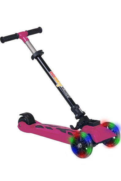 Winky Led Işıklı 3 Tekerli Katlanabilir 5-9 Yaş Arası Max 90 Kg Taşıma Kapasitesi 3 Kademeli Scooter - 2