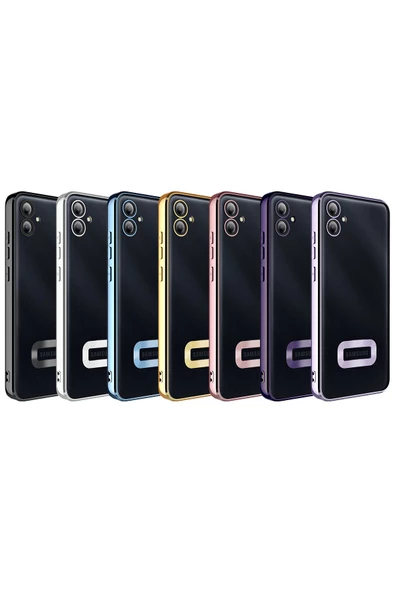 CEPCASE    Samsung Galaxy A04E Kılıf Kamera Korumalı Logo Gösteren New fashion Tam Kalıp Kapak - Resim 3