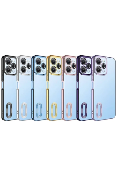 CEPCASE    Xiaomi Redmi 12 Kılıf Kamera Korumalı Logo Gösteren New fashion Tam Kalıp Kapak - Resim 3