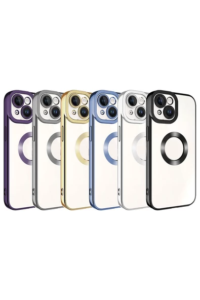 CEPCASE    Apple iPhone 15 Kılıf Kamera Korumalı Logo Gösteren New fashion Tam Kalıp Kapak - Resim 3