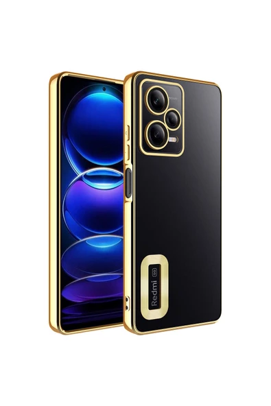 CEPCASE    Xiaomi Redmi Note 12 5G Kılıf Kamera Korumalı Logo Gösteren New fashion Tam Kalıp Kapak
