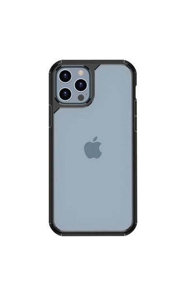 CEPCASE    Apple iPhone 12 Pro Kılıf Transparent Şeffaf Arka Yüzey Kamera Korumalı Airbag Kenarlı Kapak - Resim 6