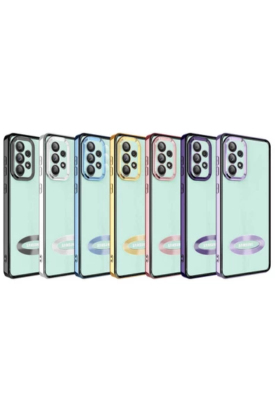 CEPCASE    Samsung Galaxy A32 4G Kılıf Kamera Korumalı Logo Gösteren New fashion Tam Kalıp Kapak - Resim 3