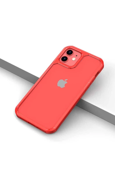 CEPCASE    Apple iPhone 12 Mini Kılıf Transparent Şeffaf Arka Yüzey Kamera Korumalı Airbag Kenarlı Kapak ürün görseli