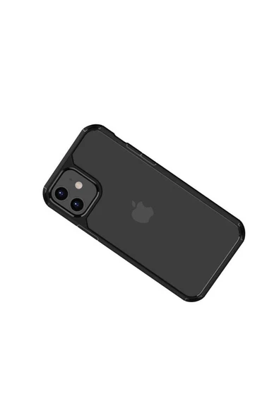 CEPCASE    Apple iPhone 12 Mini Kılıf Transparent Şeffaf Arka Yüzey Kamera Korumalı Airbag Kenarlı Kapak - Resim 6