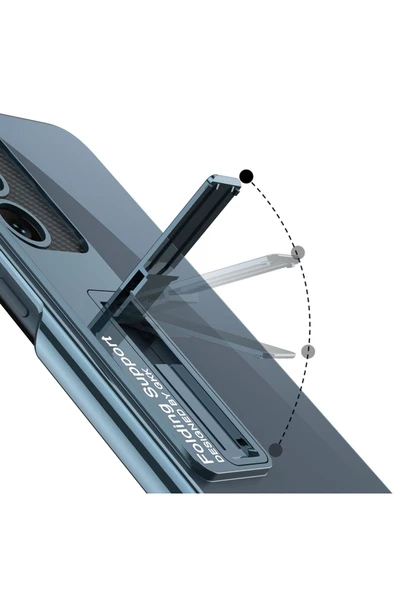 CEPCASE    Samsung Galaxy S23 Kılıf Transparent Tasarım Ultra Slim Kamera Korumalı Standlı Kalıp Kapak - Resim 6