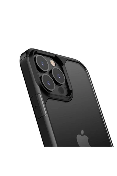 CEPCASE    Apple iPhone 13 Pro Kılıf Transparent Şeffaf Arka Yüzey Kamera Korumalı Airbag Kenarlı Kapak - Resim 3