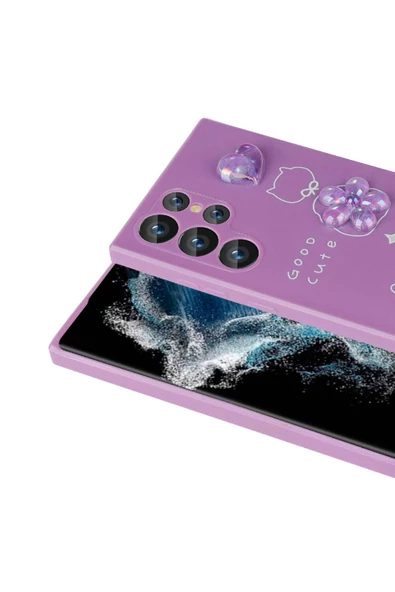 CEPCASE    Samsung Galaxy S22 Ultra Kılıf Fun Funny Parlak Kabartma Figürlü Silikon Kapak - Resim 5