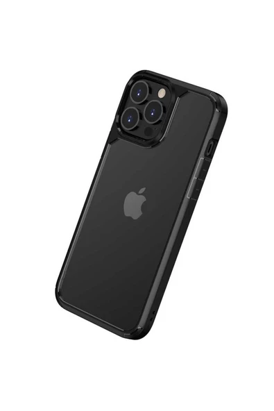 CEPCASE    Apple iPhone 13 Pro Kılıf Transparent Şeffaf Arka Yüzey Kamera Korumalı Airbag Kenarlı Kapak - Resim 4