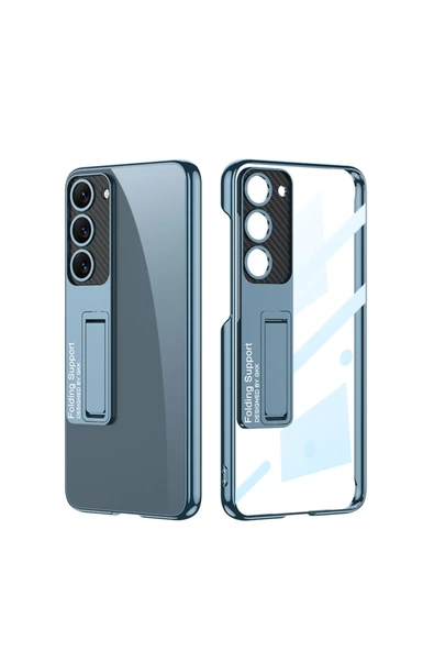 CEPCASE    Samsung Galaxy S23 Kılıf Transparent Tasarım Ultra Slim Kamera Korumalı Standlı Kalıp Kapak - Resim 4