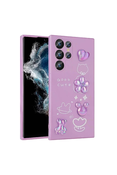 CEPCASE    Samsung Galaxy S22 Ultra Kılıf Fun Funny Parlak Kabartma Figürlü Silikon Kapak ürün görseli