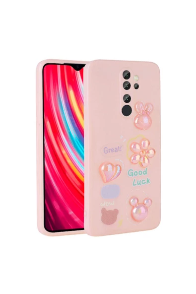 CEPCASE    Xiaomi Redmi Note 8 Pro Kılıf Fun Funny Parlak Kabartma Figürlü Silikon Kapak