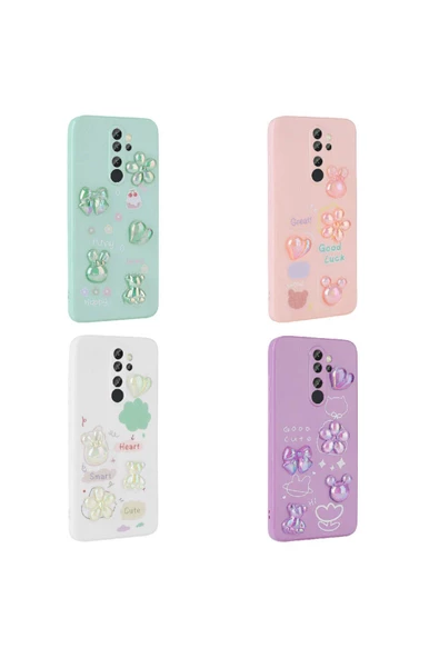 CEPCASE    Xiaomi Redmi Note 8 Pro Kılıf Fun Funny Parlak Kabartma Figürlü Silikon Kapak - 3