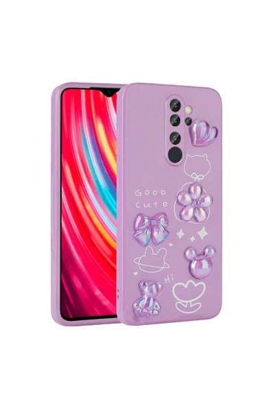 CEPCASE    Xiaomi Redmi Note 8 Pro Kılıf Fun Funny Parlak Kabartma Figürlü Silikon Kapak - 1