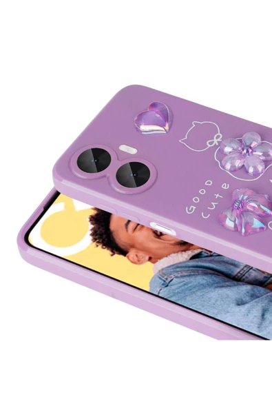 CEPCASE    Realme C55 Kılıf Fun Funny Parlak Kabartma Figürlü Silikon Kapak - Resim 5