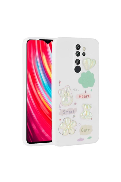 CEPCASE    Xiaomi Redmi Note 8 Pro Kılıf Fun Funny Parlak Kabartma Figürlü Silikon Kapak