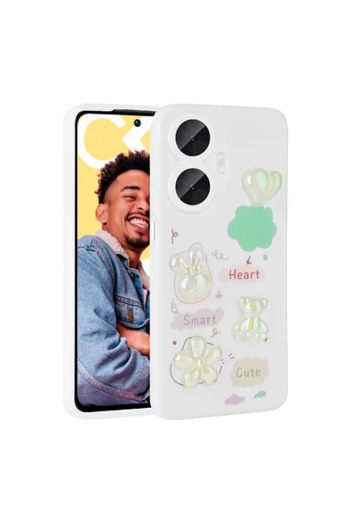 CEPCASE    Realme C55 Kılıf Fun Funny Parlak Kabartma Figürlü Silikon Kapak ürün görseli