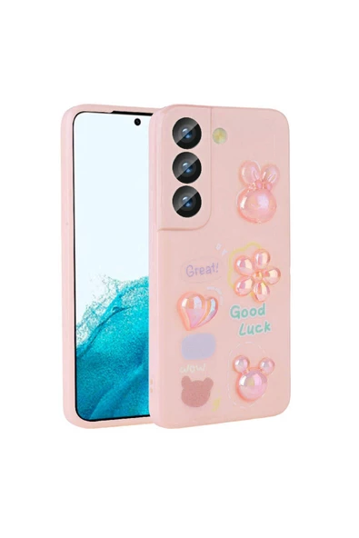 CEPCASE    Samsung Galaxy S21 FE Kılıf Fun Funny Parlak Kabartma Figürlü Silikon Kapak