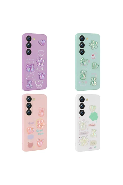 CEPCASE    Samsung Galaxy A54 Kılıf Fun Funny Parlak Kabartma Figürlü Silikon Kapak - Resim 3