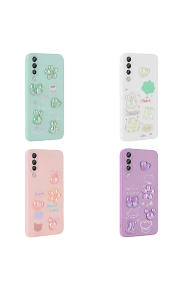 CEPCASE    Samsung Galaxy A50 Kılıf Fun Funny Parlak Kabartma Figürlü Silikon Kapak - Resim 3