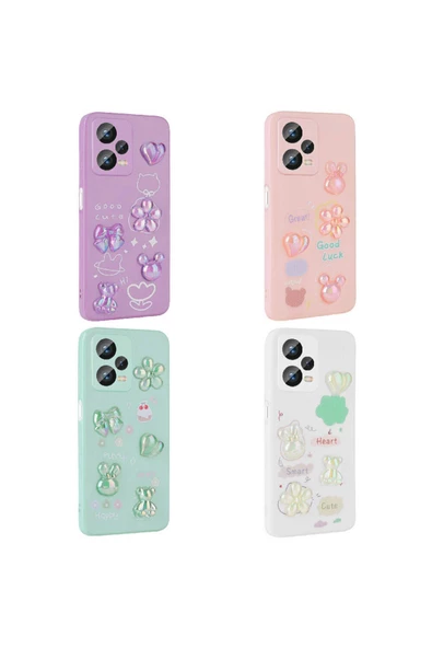 CEPCASE    Xiaomi Redmi Note 12 4G Kılıf Fun Funny Parlak Kabartma Figürlü Silikon Kapak - Resim 3