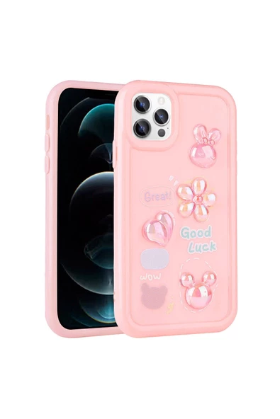 CEPCASE    Apple iPhone 12 Pro Max Kılıf Fun Funny Parlak Kabartma Figürlü Silikon Kapak ürün görseli