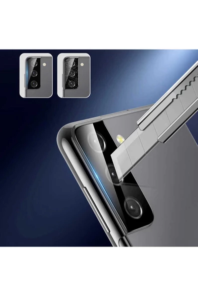CEPCASE    Samsung Galaxy S21 Kamera Lens Koruyucu Net Görüntü Tak Yapıştır Tam Kapatan Kamera Cam - Resim 5