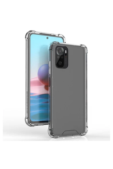 CEPCASE    Xiaomi Redmi Note 10S Kılıf Darbelere Dayanıklı Dört Köşe Airbag 2mm Anti Shock Silikon