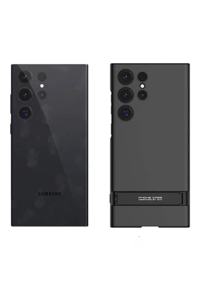 CEPCASE    Galaxy S24 Ultra Kılıf Kamera Korumalı Matte Görünüm Ultra İnce Standlı Exculusive Kapak - Resim 4