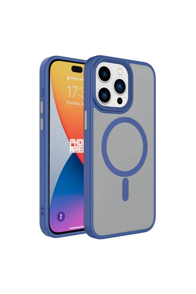 CEPCASE    Apple iPhone 15 Pro Max Kılıf Wireless Şarj Özellikli Mat Arka Yüzey Mıknatıslı Magsafe Kapak - Resim 2