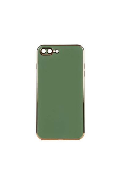 CEPCASE    Apple iPhone 8 Plus Kılıf Kenarları Parlak Gold Tasarım Pastel Renk Tasarımlı Kapak ürün görseli