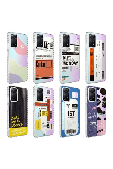 CEPCASE    Xiaomi Redmi Note 11S Global Kılıf Kenar Korumalı Desenli Colorful Graphic Design Silikon Kapak - 3