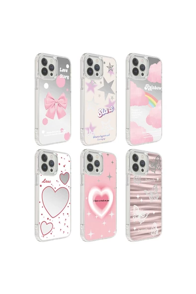 CEPCASE    Apple iPhone 12 Pro Kılıf Parlak Renkli Desen Arka Yüzey Antishock Tam Koruma Kapak - 3