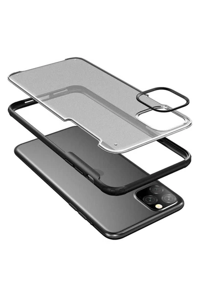 CEPCASE    Apple iPhone 11 Pro Kılıf Matte Buzlu Arka Yüzey Darbe Emici Köşe Kamera Çıkıntı Airbag Kapak - Resim 6