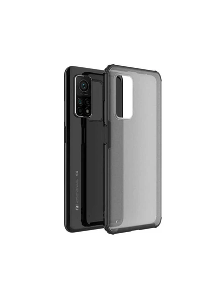 CEPCASE    Xiaomi Mi 10T 5G Kılıf Matte Buzlu Arka Yüzey Darbe Emici Köşe Kamera Çıkıntı Airbag Kapak