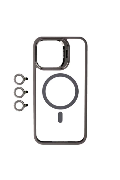 CEPCASE    Apple iPhone 15 Pro Max Kılıf Magsafe Wireless Şarj Özellikli Standlı Lens Aparatlı Lens Korumalı ürün görseli