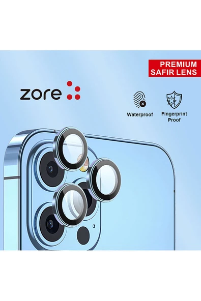 CEPCASE    Apple iPhone 13 Pro Max Kamera Lens Koruyucu Exclusive Premium Sapphire Tak Yapıştır Lens Koruma - 6