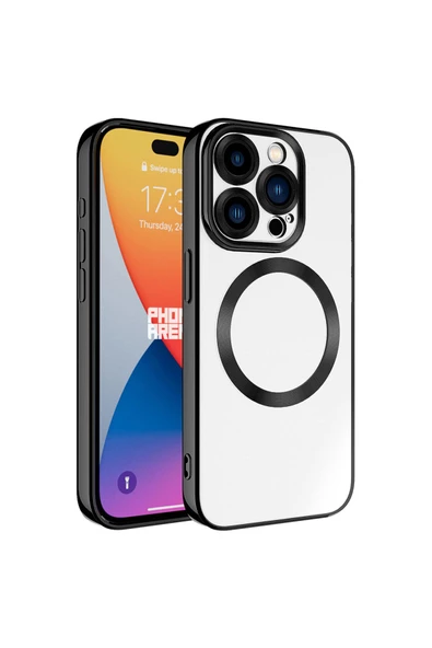 CEPCASE    Apple iPhone 15 Pro Max Kılıf Magsafe Wireless Şarj Özellikli Renkli Kenar Ve Kamera Çerçeveli ürün görseli