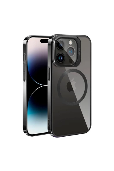 CEPCASE    Iphone 14 Pro Max Kılıf Magsafe Wireless Şarjlı Stand Olabilen Kamera Lens Korumalı Standlı