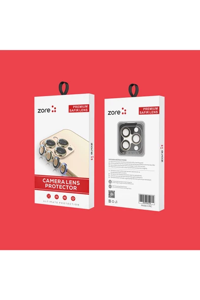 CEPCASE    Apple iPhone 14 Pro Kamera Lens Koruyucu Exclusive Premium Sapphire Tak Yapıştır Lens Koruma - Resim 5