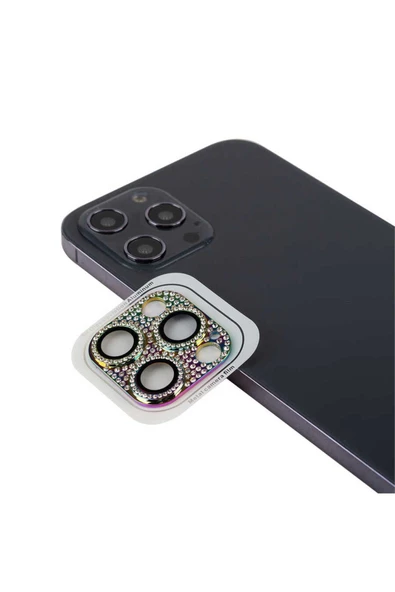 CEPCASE    iPhone 12 Pro Max Uyumlu Kamera Lens Koruyucu Diamond Pırıltı Taşlı Tasarım