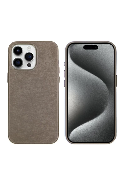 CEPCASE    Apple iPhone 15 Pro Max Kılıf Mikro Fiber Kamera Ve Kenar Çıkıntılı Orinal Tam Kalıp Kapak - Resim 3