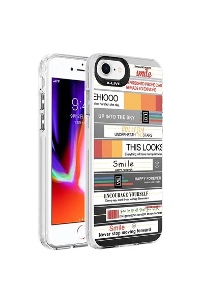 CEPCASE    Apple iPhone 8 Kılıf Desenli HD Baskılı Airbag Koruyuculu Yüksek Koruma X-LİVE Kapak - Resim 2